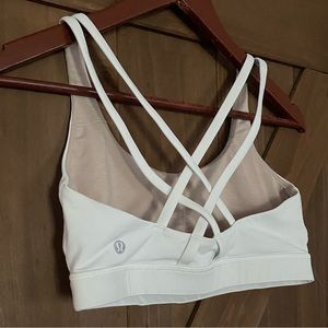 Lululemon White Energy Bra 8